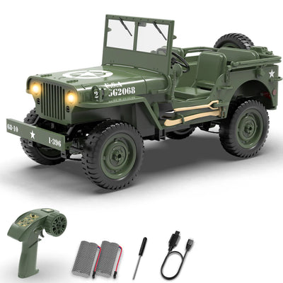 RC Crawler 1:10 Scale Off-Road Multi-Purpose 1941 MB Scaler Willys Jeep – 2.4G Remote Control Vehicle