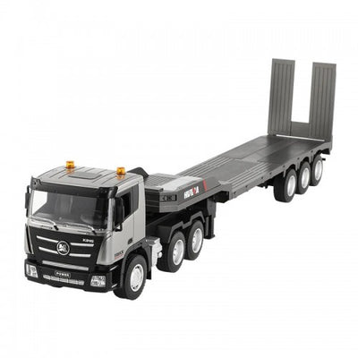 1:18 RC Tractor Truck 9CH Remote Control Car with Flatbed Trailer - Assembled and Painted Hobby Model