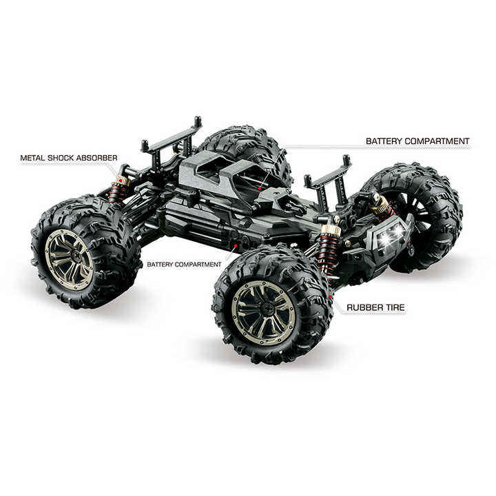 1:20 Scale 2.4G High-Speed RC Monster Truck - 4x4 Off-Road Electric Racing Car | App-Controlled, Ready-to-Go for Beginners to Experts | 28km/h Speed, 60-80m Remote Range, 7.4V Li-Ion Battery Included