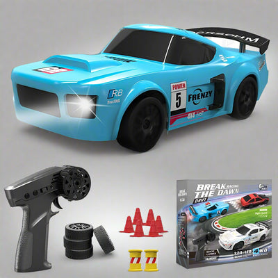 1:24 Pro Drift RC Car – 2.4GHz 4-Channel Remote Control Racing Car with Interchangeable Tires & Durable ABS Body