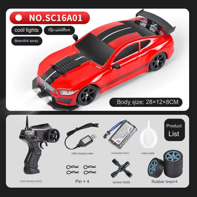 1:16 Scale 2.4G 4WD RC Drift Car – High-Speed Electric, App-Controlled, LED Light, Brushless Motor