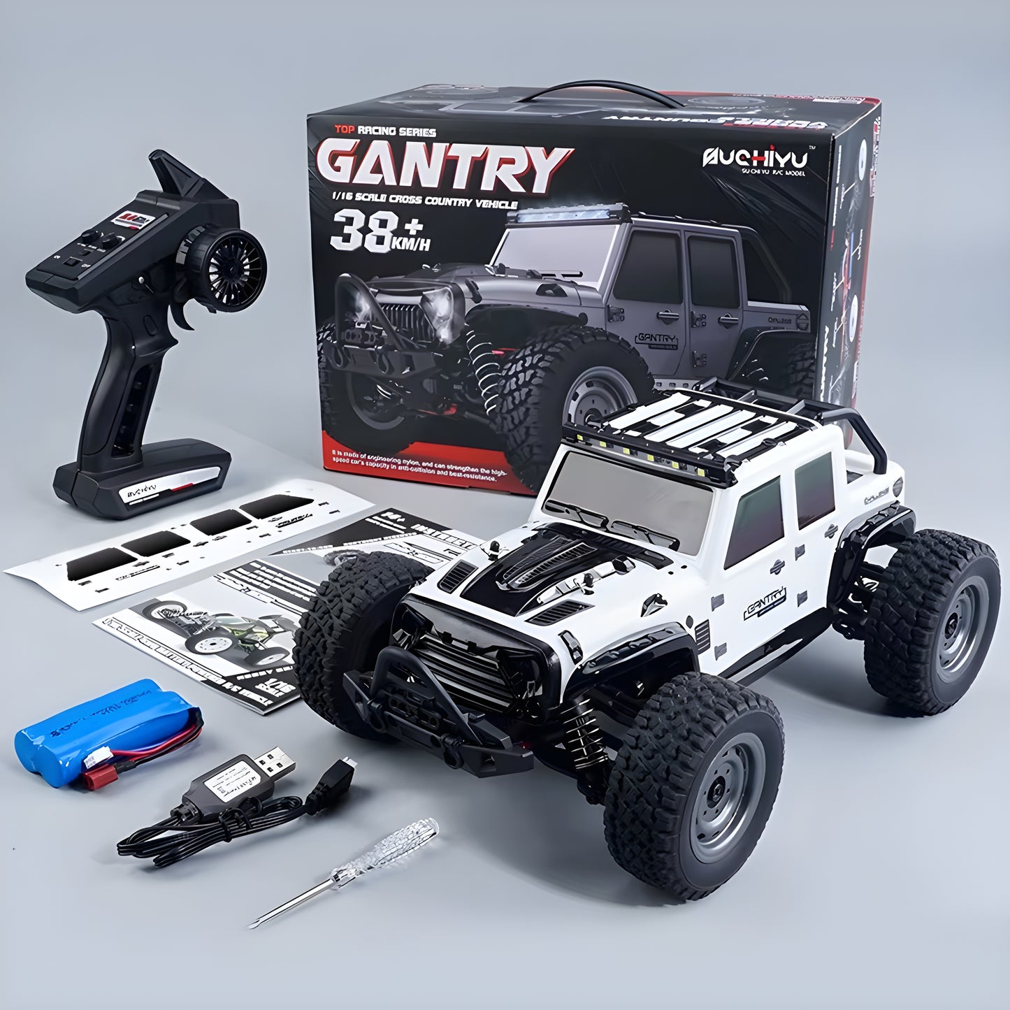 SCY 16103 1/16 Scale 4WD RC Truck - Army Green Off-Road Electric Brushed Remote Control Car (2.4G)