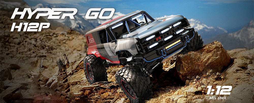 MJX H12P 1/12 4CH 4WD RC Car Climbing Off-Road Vehicle Brushless High-Speed RC Truck – Black