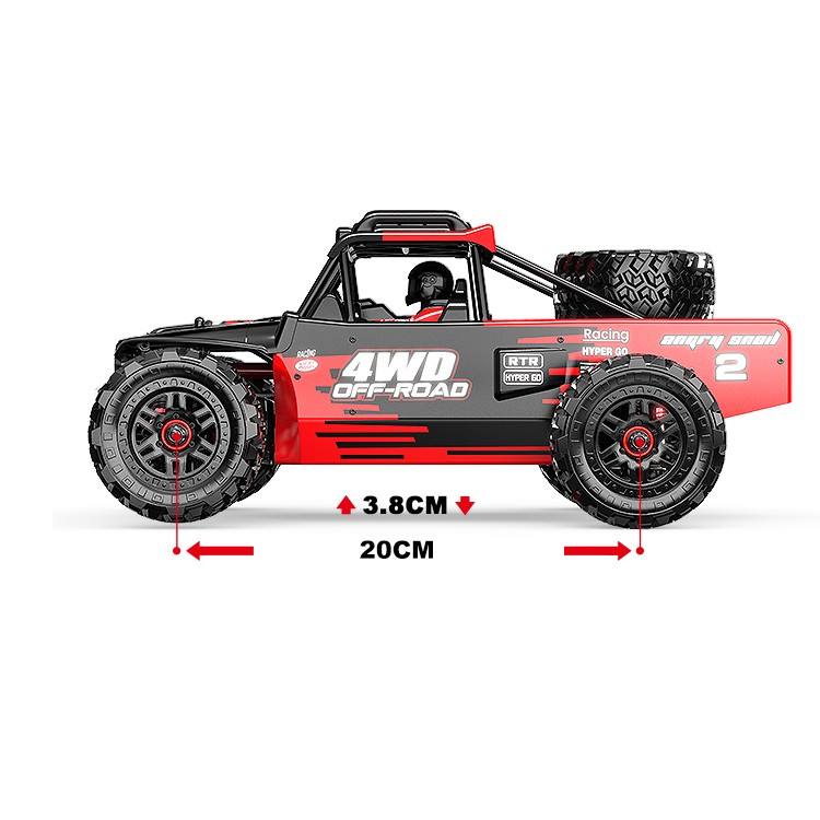 MJX 14209 1/14 High-Speed Off-road RC Monster Truck, 43km/h, 4WD Brushless Motor, Red