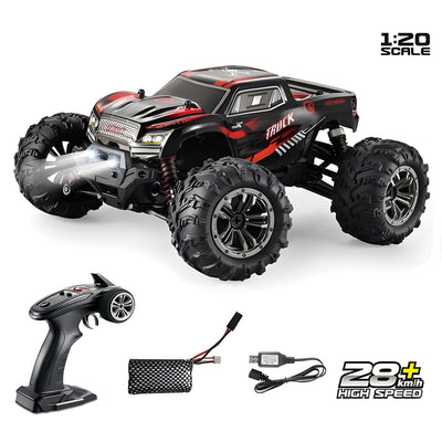 1:20 Scale 2.4G High-Speed RC Monster Truck - 4x4 Off-Road Electric Racing Car | App-Controlled, Ready-to-Go for Beginners to Experts | 28km/h Speed, 60-80m Remote Range, 7.4V Li-Ion Battery Included