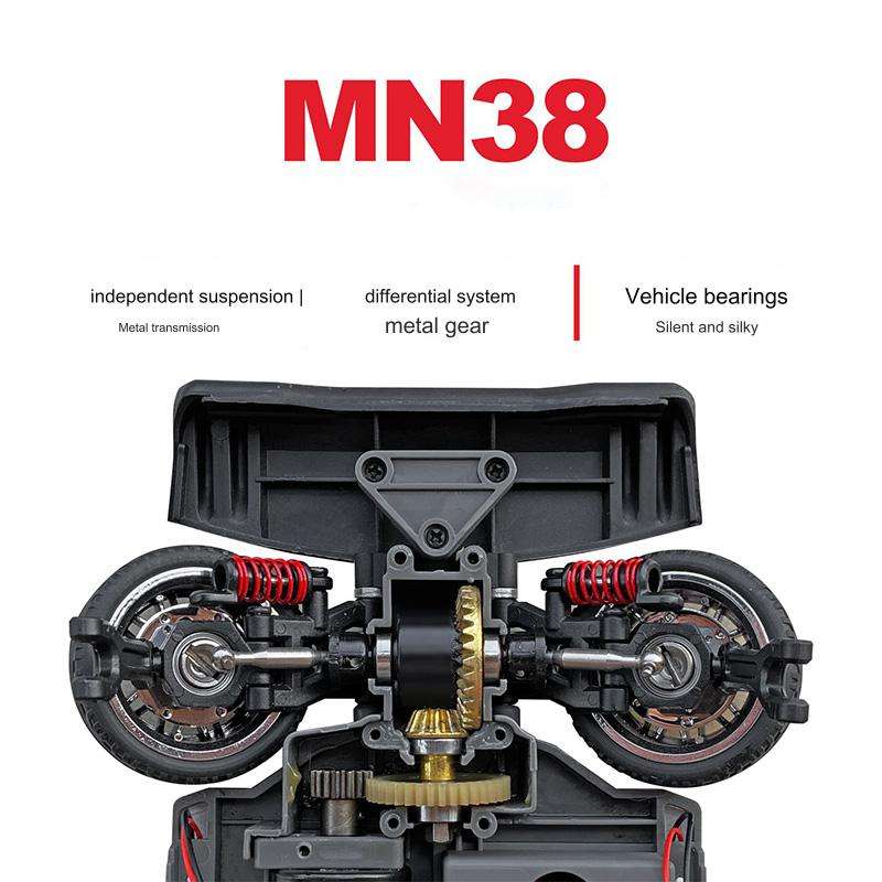 Toys MN Models MN-38 1/16 RC Drifting Car – High-Speed Racing with LED Lights & 2.4G Control