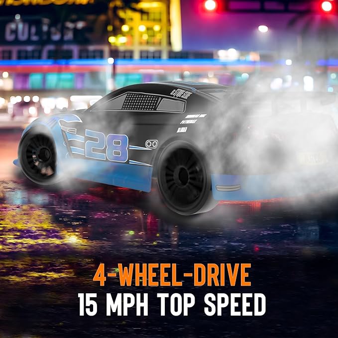 1:14 4WD Drift Car – High-Speed Sport Racing Vehicle with Drift & Racing Tires, LED Lights