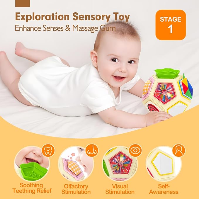 Montessori Toys for Kids, Toddler Sensory Toys Pop Fidget Toys Spinning Baby Toy for 1 Year Old Gifts Early Development Toy for Toddlers 1-3 Baby Toys 12-18 Months Kids - Toyigo