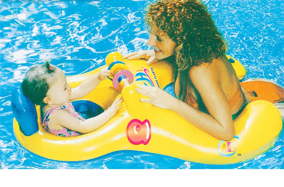 Baby Swimming Float, Infant Pool Swimming Boat, Baby Pool Toy, Inflatable Floating Ring for Kids, Infant Floating Pool, Baby And Mother Swim Trainer Toy Kids 1-6Y - Toyigo