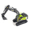 1:18 Die-Cast Metal RC Excavator – 11CH Radio Control Construction Vehicle with LED Lights
