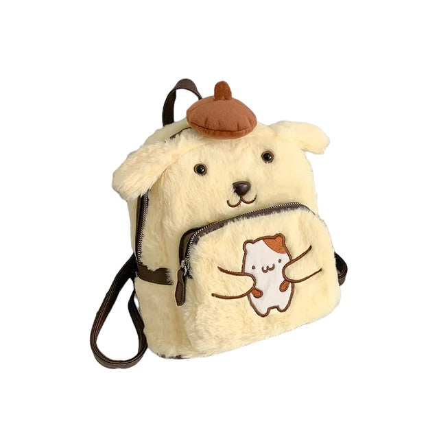 Cute Furry Plush, Kawaii Plush, Cinnamoroll-Dog Backpack, Melody Bag Big-eared Dog Plush Toy Mini Girls Backpacks for Kids - Toyigo