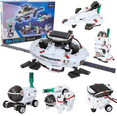 STEM Toys 6-in-1 Solar Robot Kit, Learning Science Building Toys, Educational Science Kits, Powered by Solar Robot for Kids 8 9 10-12 Year Old Boys Girls Gifts