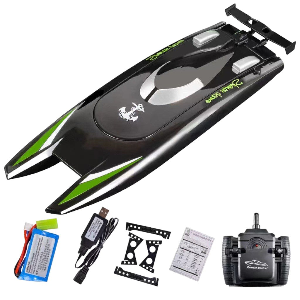 RC Boat, Remote Control Boat for Kids and Adults, 2.4Ghz 2 Channels 25KM/H High Speed Racing Boat for Pools and Lakes