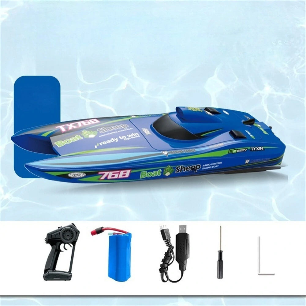 Remote Control Ship, 2.4GHz High Speed 30km/h Brushless Turbojet Speedboat Great for Water Adventures