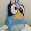 BLUEY Backpack, Cartoon Plush Backpack, Kindergarten Children Schoolbag, 24Inch, Plush with 3D Ears & Appliques, Lightweight Travel Photo Snack Bag Children Gifts - Toyigo