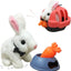 Interactive Bunny Rabbit Stuffed Animal, Easter Gift for Kids, Electric Plush Toy with Sound & Movements, Play House Set