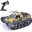 RC Tank Car, 1/12 Scale Remote Control Tank, 2.4GHz RC Tank for Kids, Remote Control Rechargeable Tank, 360ø Rotating Vehicle, Gifts for Boys Girls Teens - Toyigo