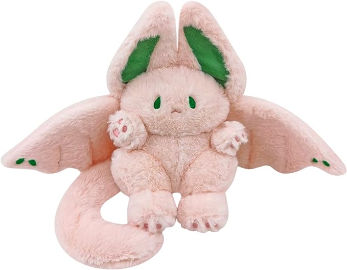 Cute Bat Bunny Plush Pillow, Kawaii Bat Rabbit Stuffed Animal, Stuffed Bat Bunny Adorable Bat Rabbit Soft Toy, for Kids 9"