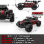 Remote Control Car, 2.4GHz High Speed 33KM/H RC Cars Toys, 1:12 Monster RC Truck Off Road, with LED Headlight and Rechargeable Battery Gifts for Adults Boys 8-12 - Toyigo