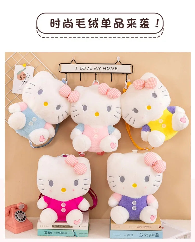 Soft Toys, Anime Cartoon Plush Backpack, Sanrio Hello Kitty Plush, Kawaii Plush Backpack, Animals Dolls Toys, Hello Kitty for Kids- Plush Backpack - Toyigo