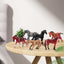 Horse Stable Playset with Wash Area & Fence, Includes Mustang Stallion, Barn, and Toy Figures for Kids