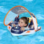 Baby Swimming Float Inflatable Infant Pool Float Ring with Sun Protection Removable Canopy for Kids Aged 3-36 Months Fun on The Water?Blue+Canopy,L?