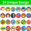 3 Rolls Motivational Stickers, 1500 Pcs Teacher Reward Stickers, School Supplies Roll Sticker, Potty Training Stickers for School Classroom Home, 24 Designs for Kids