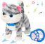 Electric Musical Cute Kitty Toy Remote Control Walking Nodding Pet Cat Stuffed Animal Meows Wags Tail Plush Interactive Gifts for Kids,9.5"