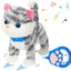 Electric Musical Cute Kitty Toy Remote Control Walking Nodding Pet Cat Stuffed Animal Meows Wags Tail Plush Interactive Gifts for Kids,9.5"