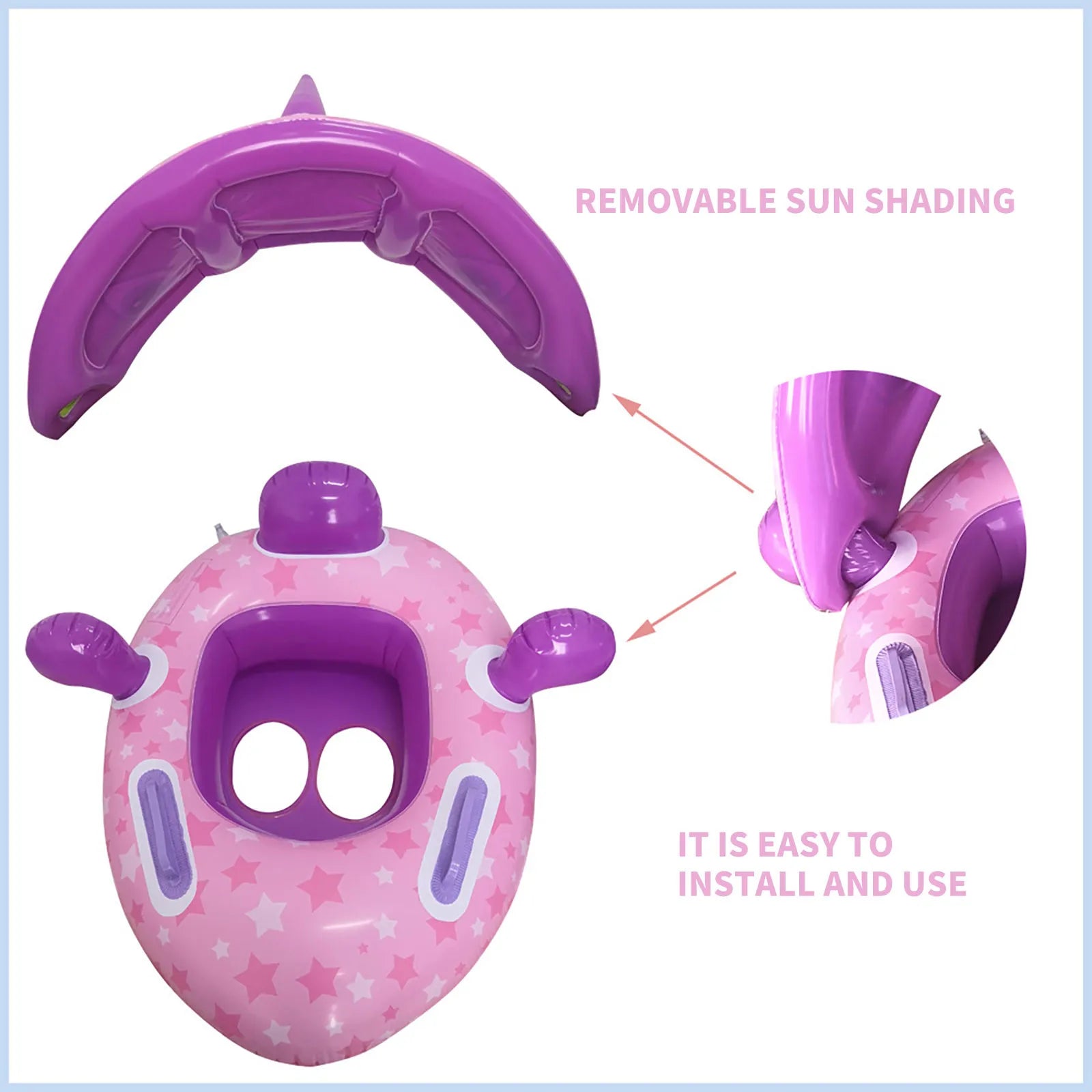 Baby Swimming Float, Infant Pool Swimming Boat, Baby Pool Toy, Inflatable Floating Ring for Kids, Infant Floating Pool, Baby And Mother Swim Trainer Toy Kids 1-6Y - Toyigo