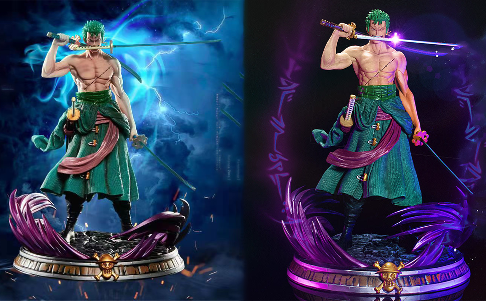 Zoro Action Figure, One Piece Zoro Collectible Figure, Three Swords Zoro Anime Character Statue, Roronoa Zoro PVC Action Figure