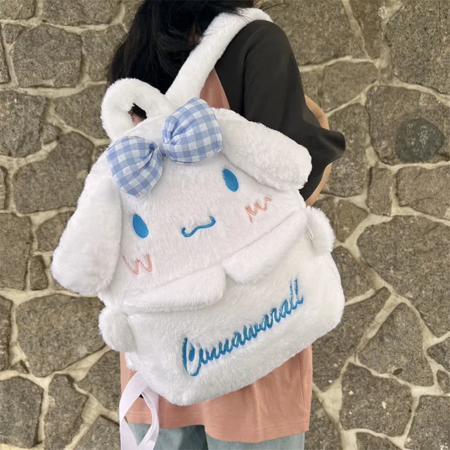 Soft Toys Bag, Large Capacity Melody Backpack, Cute Cartoon Plush, Anime Character Plush Backpack, School Girls Korean Backpack for Kids Adults - Toyigo