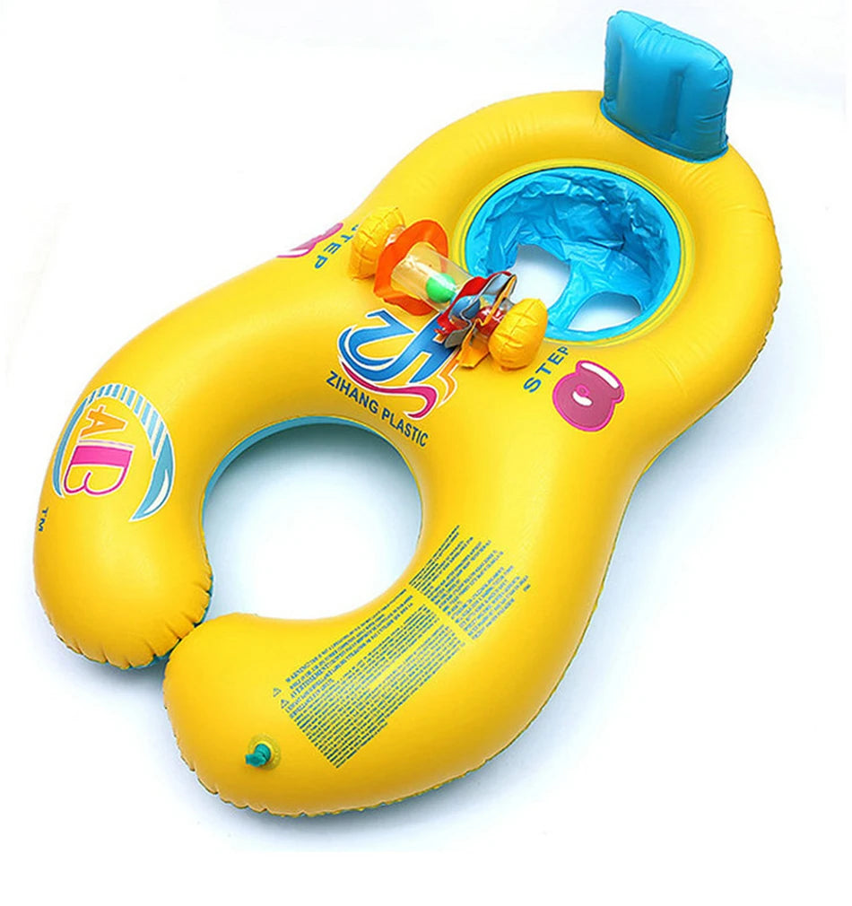 Baby Swimming Float, Infant Pool Swimming Boat, Baby Pool Toy, Inflatable Floating Ring for Kids, Infant Floating Pool, Baby And Mother Swim Trainer Toy Kids 1-6Y - Toyigo