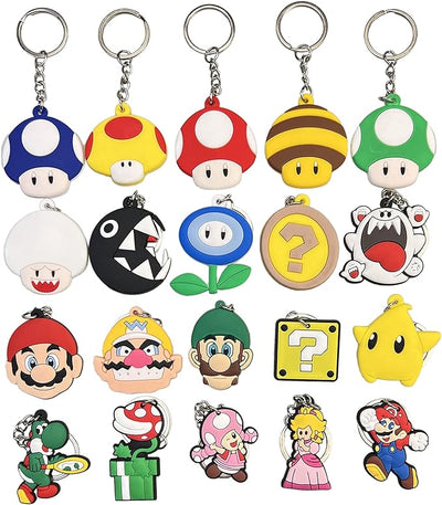 Keychains Party Favors Keychains Kids Birthday Party Favors 20Pcs Keychains Backpack Keychains School Carnival Rewards Prizes