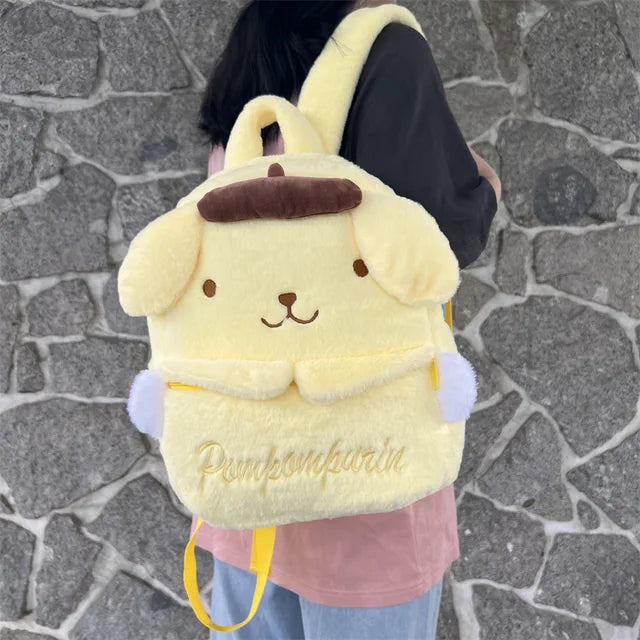 Soft Toys Bag, Large Capacity Melody Backpack, Cute Cartoon Plush, Anime Character Plush Backpack, School Girls Korean Backpack for Kids Adults - Toyigo