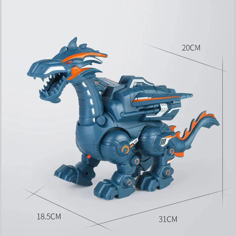 Fire Mechanical Dinoasur, Water Spray Cool Light, Realistic Toy, Flame Spray, Water Mist, Laying Eggs, Light Up Eyes, Roaring Sound, Electric Children Entertainment Puzzle Model Game Toys for Boys Gifts - Toyigo