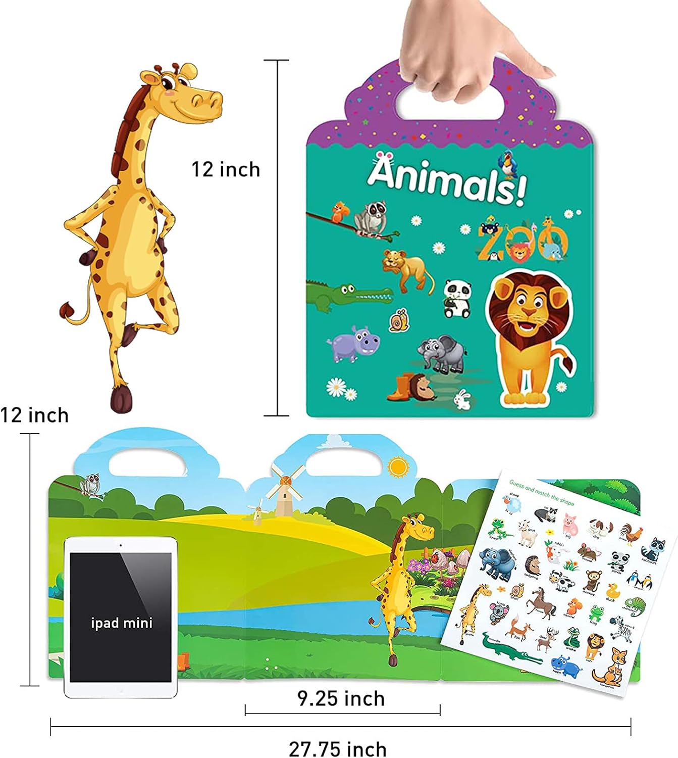 3 Pack Reusable Sticker Books for Toddlers 2-4 Years, Sticker Books for Toddlers 1-3, Easter Gifts for Kids Toddler Boys Girls Travel Toys