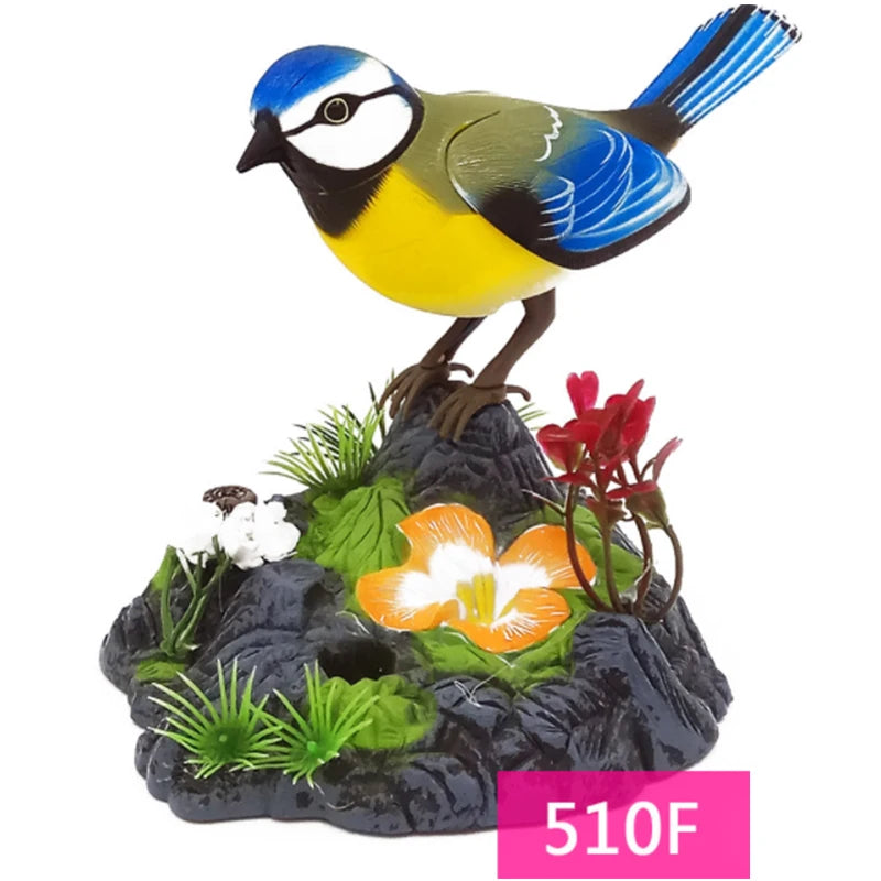 Electric Birds Toys, Electric Bird Pet Toy , Voice Controlled Electronic Animal Pets, Garden Display Children's Toy Gifts, Pen Holders Office Home Decor Ornament Kids Birthday Gifts - Toyigo