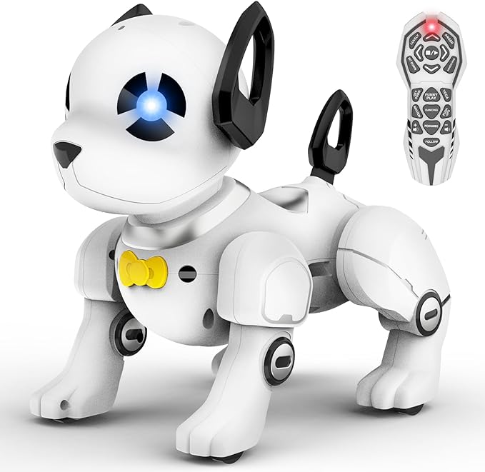 RC Car Robot Dog Toy, RC Stunt Robot Dog Toy, Remote Control Robot Dog Programmable Smart Interactive Robotic Pet, RC Dog Toy Imitates Animals Follow Functions Toys for Boys Girls RC Dog Toy for Kids