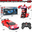 Remote Control Car, Transform Robot RC Cars, Cool LED Headlights, 2.4Ghz Toys Car, 360 Degree Rotation and One-Button Deformation, Christmas Birthday Gifts for Boys Girls - Toyigo