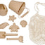 Silicone Summer Beach Set XL, Toddler Sandbox Toys  + Beach Bag + Watering Can & Rake (Warm Sand)