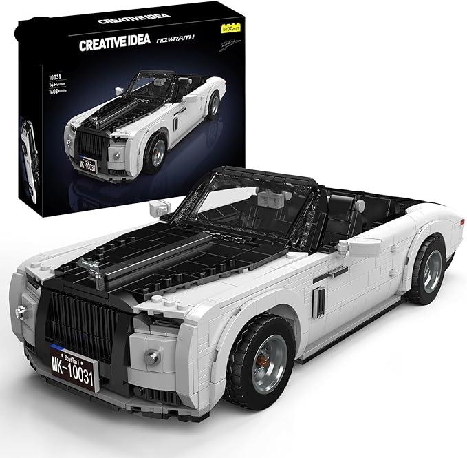 10031 MOC Technical Car Model, Creative Technology Sports Convertible Car Model Building Kit, Kids Building Set with 1603 Parts