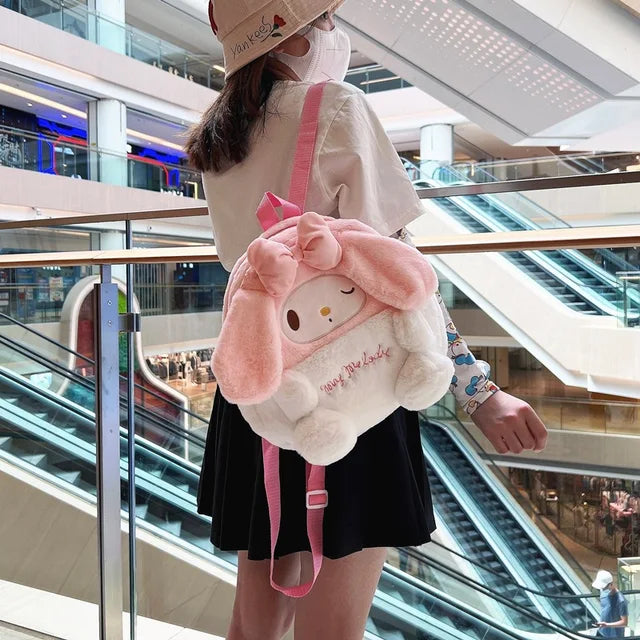 Cute Furry Plush, Kawaii Plush, Cinnamoroll-Dog Backpack, Melody Bag Big-eared Dog Plush Toy Mini Girls Backpacks for Kids - Toyigo