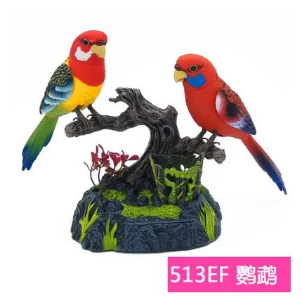 Electric Birds Toys, Electric Bird Pet Toy , Voice Controlled Electronic Animal Pets, Garden Display Children's Toy Gifts, Pen Holders Office Home Decor Ornament Kids Birthday Gifts - Toyigo