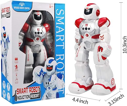 Remote Control Robot for Kids, Intelligent Programmable Robot with Infrared Controller Toys ,Dancing, Singing, Moonwalking and LED Eyes, Gesture Sensing Robot Kit for Childrens