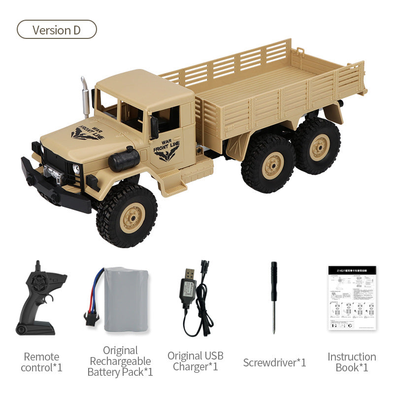 RC Military Truck 6x6 Off Road, Simulated Military Truck, Six-Wheel Scale Truck Outdoor Climbing Vehicle, Cargo Off-road Transport Soil Model,Rock Crawler Army Transport