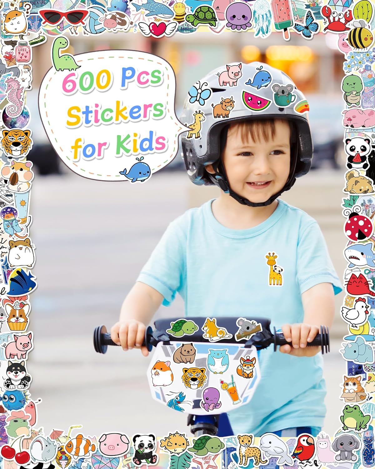 Sticker for Water Bottles, 300 Pcs Pack Cute Vinyl Waterproof Vsco Laptop Stickers for School Students Classroom Teachers Prizes Stickers for Kids Teens Girls