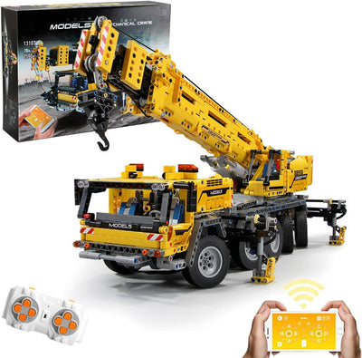 Technology Crane Building Blocks Set, 2.4G/APP RC Remote Control Large Crane Building Bricks Kit, 1:8 Construction Toys Model with Motor, Gift for Adults and Teens