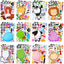 24 PCS 6 x 9 Make-a-face Sticker Sheets, Make Your Own Animal Dinosaur and Match Sticker Sheets with Dinosaur and Fantasy Animals Kids Party Favor Supplies Craft  for Kids