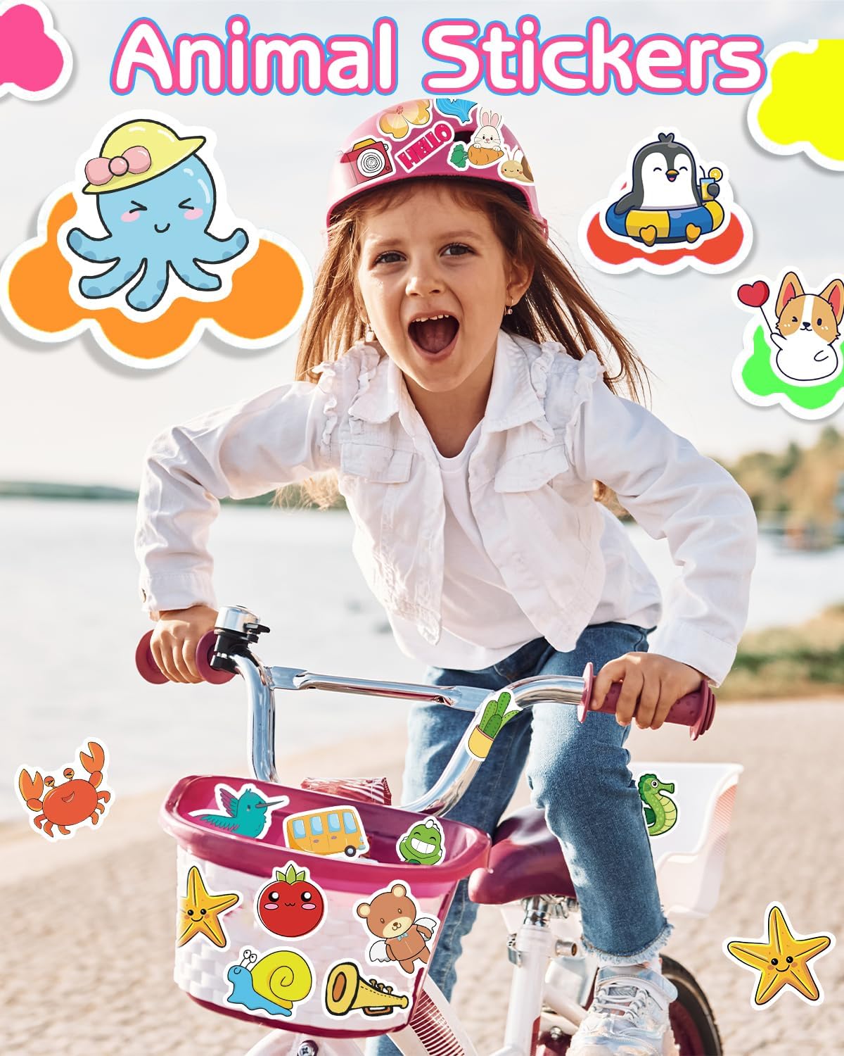 2000 Pcs Stickers, Water Bottle Stickers for Teens, Cute Kawaii Vinyl Phone Laptop Skateboard Animal Waterproof Stickers  for Kids, Bulk Aesthetic Sticker Packs for Boys Girls Teacher